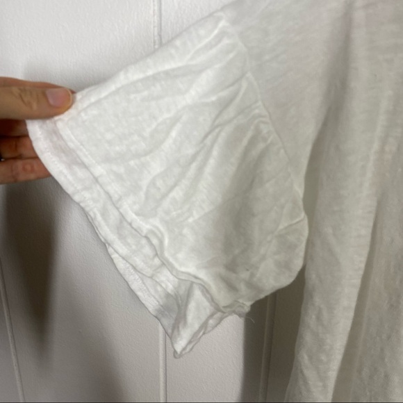 J. Jill Linen Ruffle Sleeve T Shirt - Picture 3 of 6